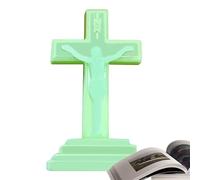 Standing Crucifix, Decorative Crosses Glow-in-the-Dark, Religious Table Cross, Table Crosses For Catholic Decor, Home Decor Statue, Altar Ornament