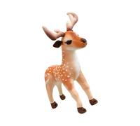 Standing Deer Plush Toy Realistic Stuffed Animal, Soft Polyester Plush with PP Cotton Fill for Wildlife Room Decor Wildlife Decor Standing Animal Doll Soft Display Toy Nature Room Accent Stuffed Deer