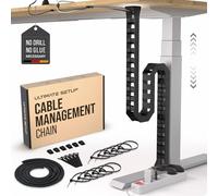 Standing Desk Cable Management - Magnetic Cable Spine, 133 cm, Black