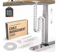 Standing Desk Cable Management - Magnetic Cable Spine, 133 cm, White