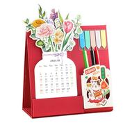 Standing Desk Calendar 2025 with Sticky Notes - Standing Desk Calendar 2025 | JAN 2025 - DEC 2025 | Desktop Calendar for Inserting Cards with To-Do List | Pen Holder, Removable Calendar for Work
