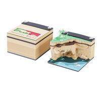 Standing Desk Calendar 3D Ancient Series Paper Carving Sticky Notes For Recording Important Events Vintage Office Decor(Dinosaur)