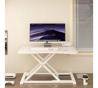 Standing Desk Converter, Height Adjustable Sit-Stand Riser with Keyboard Tray, Home Office Workstation for Laptop & Monitor, Easy Gas Spring Lift