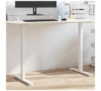 Standing Desk Frame White 135x60x70cm Powder-Coated Steel Adjustable Hgt70-114cm