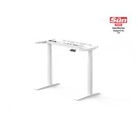 Standing Desk with Enhanced Stability White Steel