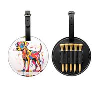 Standing Doodle Dog Black Golf tee Storage Bag - Easy to Carry Around and More efficient in Playing Golf