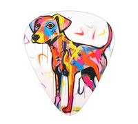 Standing Doodle Dog Printed pick set - 12 pieces, thin, medium and thick guitar picks, suitable for guitar, bass, electric guitar and ukulele