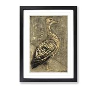 Standing Duck By Theo Van Hoytema Classic Painting Framed Print | A2 Black Framed Wall Art | Ready to Hang | Classic Animal Picture | Living Room Bedroom Lounge Office