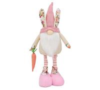Standing Easter Gnome Plush Decoration Large Rabbit Gnome With Retractable Legs Handmade Swedish Tomte Stuffed Figurines For Spring Easter D Sister Ornament (A, One Size)
