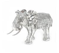 Standing Elephant Trunk Up Figurine 21"