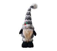 Standing Faceless Gnome Luminous Desktop Ornament Creative Figure for Office Windowsill Living Room Gift Idea Handmade Light Effect Atmospheric Standing Figure (Grey, One Size)