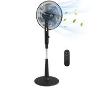 Standing Fan Black ABS 45x42x120-135cm 75° Oscillating 28spd Mosquito Repellent