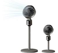 Standing Fan for Bedroom - 2026 Upgraded Whole Room Air Circulator, 90ft Airflow, 30dB Quiet DC Motor Cooling Device, 90° Oscillating Pedestal, 3 Speeds, USB, Adjustable Height for Home，Black