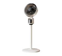 Standing Fan for Bedroom, 2026 Upgraded Whole Room Air Circulator, 90ft Airflow, 30dB Quiet DC Motor Cooling Device, 90° Oscillating Pedestal, 3 Speeds, USB, Adjustable Height for Home ，White
