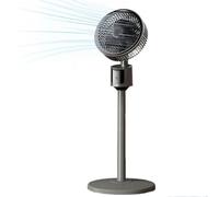 Standing Fan for Bedroom - 2026 Upgraded Whole Room Air Circulator, 90ft Airflow,Quiet DC Motor Cooling Device, 90° Oscillating Pedestal 3 Speeds USB Adjustable Height for Home，Gray