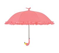 Standing Flamingo Umbrella With Ruffles