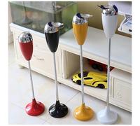 Standing Floor Adjustable Heights Ashtray with Lid,Smokeless Odorless Indoor Outdoor Ash Tray for Home Patio Cigarettes Ash Butt Disposal, Windproof Balcony Ashtray in 20", 27.5", 35" Heights (Black)