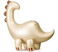 Standing Foil Balloon Giant Dinosaur Foil Balloon, Brontosaurus Design, 91 x 85 cm, Gold