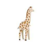 Standing Foil Balloon Giraffe, Light Beige and Brown, 49 x 114 cm, Safari Theme Party Decoration