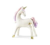 Standing Foil Balloon Unicorn, 95x86 cm, Beige with Gold and Rainbow Elements