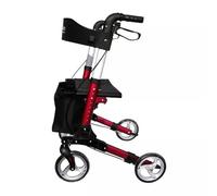 Standing Folding, Aluminum Walker with Seat, Lightweight and Easy to Fold Walker for Seniors, Lightweight Aluminum Frame Walker(A)