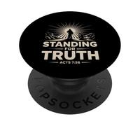 Standing for Truth Acts 7 Christian Faith Bold Courage PopSockets Adhesive PopGrip