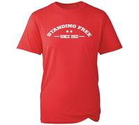 Standing Free Since 1903 T-Shirt, Aberdeen Football Club Fan Tee, Scottish Sports Pride Gift Unisex Top (Red, XL Years)