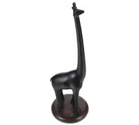 Standing Giraffe Toilet Roll Holder in Synthetic Resin Black