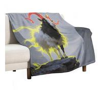 Standing Glowing Goat Flannel Throw Blanket - 50"x60" Soft Lightweight Plush Blanket for Couch Bed Sofa, Oversized Camping Travel Blankets, Machine Washable Home Decor Gift for Men Women