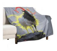 Standing Glowing Goat Flannel Throw Blanket - 55"x70" Soft Lightweight Plush Blanket for Couch Bed Sofa, Oversized Camping Travel Blankets, Machine Washable Home Decor Gift for Men Women