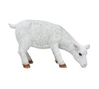 Standing Goat Statue Garden Simulation Lamb Farm Animal Sculpture, 13 Inch, Polyresin, Hand Painted Outdoor Art Decor Ornament for Yard Patio Home,White Gift pendant,White-A