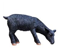 Standing Goat Statue Garden Simulation Lamb Farm Animal Sculpture, 13 Inch, Polyresin, Hand Painted Outdoor Art Decor Ornament for Yard Patio Home,White Gift pendant,Black-A