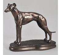 STANDING GREYHOUND Bronzed Dog Sculpture by O.Tupton by Fiesta Studios