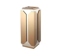 Standing Hotel Trash Cans Lobby Vertical Stainless Steel Ashtray Corridor Aisle Hotel Club Hall Dedicated Cigarette Butt Holder(White)
