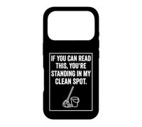 Standing In My Clean Spot Minimalist Mop Bucket Gray Poster Case for iPhone 17 Pro
