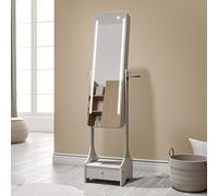 Standing Jewelry Armoire with LED Lighted Mirror