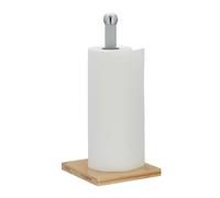 Standing Kitchen Paper Roll Holder Bamboo Stainless Steel Towels Home 35x16x16cm