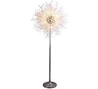 Standing lamp Fashion Dandelion LED Crystal Floor Lamp Living Room Lights Bedroom Lamps French Modern Stand Lights Stainless Steel Tall Standing Pole Light (Color : Warm Light)