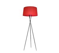 Standing lamp Floor Lamp Folding Cloth Shade Metal Tripod Style Durable Floor Lamp for Bedroom Living Room Stand Lamp Tall Standing Pole Light (Color : Red)