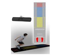 Standing Long Jump Mat with Measurement Markings,Non-Slip Rubber Fitness Mat for Jump Rope Push-Ups Home & School Exercises(Gray,200x50 cm)