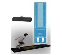 Standing Long Jump Mat with Measurement Markings,Non-Slip Rubber Fitness Mat for Jump Rope Push-Ups Home & School Exercises(Light blue,300x50 cm)