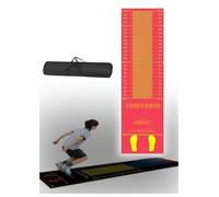 Standing Long Jump Mat with Measurement Markings,Non-Slip Rubber Fitness Mat for Jump Rope Push-Ups Home & School Exercises(Red,200x50 cm)