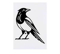 'Standing Magpie' Temporary Tattoo - Water Resistant, Skin-Safe, Non-Toxic Transfer (TO00074177)