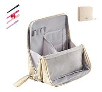 Standing Makeup Bag - Large Capacity Waterproof Oxford Cloth Organizer with Compartments, Portable Vertical Makeup Case for Women/Men, Travel & Desktop Storage (Multi-Purpose) (A)