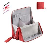 Standing Makeup Bag - Large Capacity Waterproof Oxford Cloth Organizer with Compartments, Portable Vertical Makeup Case for Women/Men, Travel & Desktop Storage (Multi-Purpose) (E)