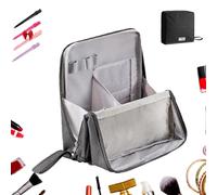 Standing Makeup Bag - Large Capacity Waterproof Oxford Cloth Organizer with Compartments, Portable Vertical Makeup Case for Women/Men, Travel & Desktop Storage (Multi-Purpose) (B)