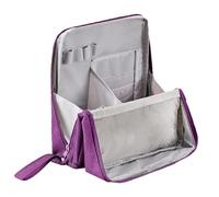 Standing Makeup Bag,Large-Capacity Waterproof Storage Bag with Compartments - Multi-Functional Vertical Toiletry Bag ,Compartmentalized Stationery Storage (Purple)