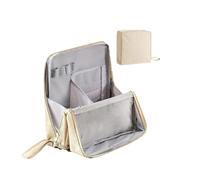 Standing Makeup Bag,Multi-Purpose Large Capacity Oxford Cloth Standing Makeup Bag,Portable Toiletry Bag and Stationery Storage Organizer with Compartments,Waterproof (1PC-E)