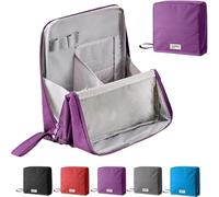 Standing Makeup Bag, Multi-Purpose Large Capacity Oxford Cloth Standing Makeup Bags, Waterproof Travel Makeups Organizer with Compartments, Toiletry Bag for Girls Women (Purple)