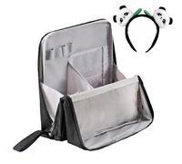 Standing Makeup Bag, Portable Large Capacity Travel Toiletry Bag, Vertical Make Up Upright Organizer, Stand Up Open Flat Clear Parallel Cosmetic, Oxford Cloth Waterproof Bags With Compartments(Black)